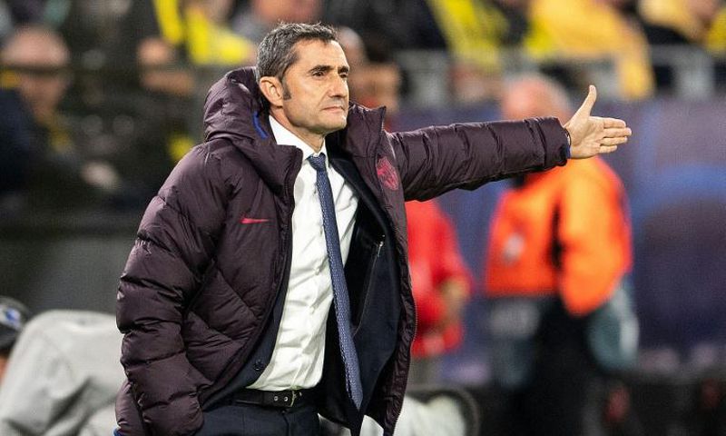 Barcelona's Spanish coach Ernesto Valverde wants six points from the next two Liga games