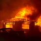 Fire razes down police camp