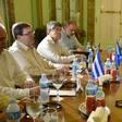EU foreign policy chief Federica Mogherini (R) meets Cuba's Foreign Minister Bruno Rodriguez on September 8, 2019, in Havana.
