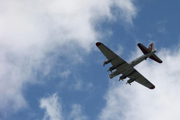 A World War II-era B-17 plane (similar to the one pictured) crashed at Bradley International Airport in the US state of Connecticut while trying to land
