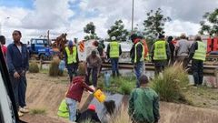 Fuel tanker overturns on Thika Superhighway causing traffic snarl up at Kenyatta University