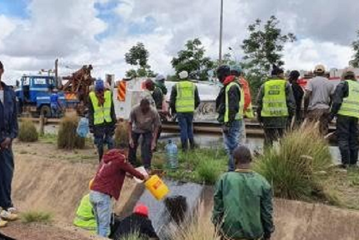 Fuel tanker overturns on Thika Superhighway causing traffic snarl up at Kenyatta University