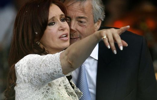 Many Tinder K members are inspired by the model of Nestor and Cristina Kirchner, pictured in December 2007 as she became president
