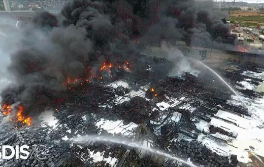 The huge blaze erupted on Thursday in a storage facility owned by Lubrizol, a manufacturer of industrial lubricants and fuel additives