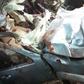 The mangled wreck of the vehicle which Murang'a Water CEC Paul Macharia was driving