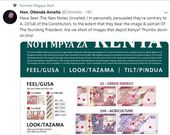 A screen shot of Otiende Amollo's tweet