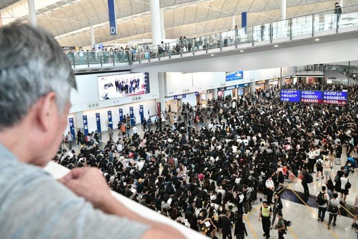 The pro-democracy protestors are hoping to win support from international visitors