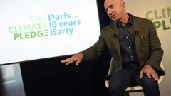 Amazon chief Jeff Bezos pledged the retail giant to reach its Paris climate accord goals 10 years early