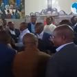 A screen-grab image of the drama as Ndindi Nyoro and Maina Kamanda fought in church, paralyzing service [Video]