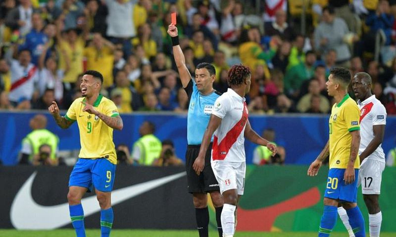 Jesus was sent off in the Copa America final