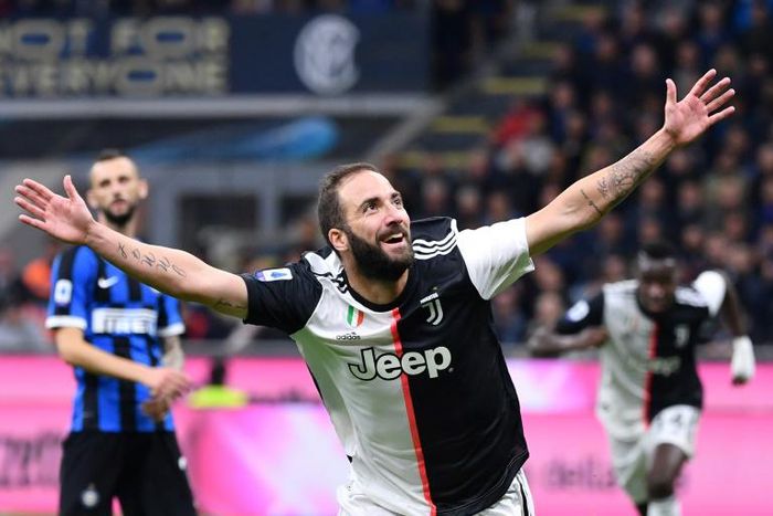 Juventus forward Gonzalo Higuain scored the winner against Inter Milan