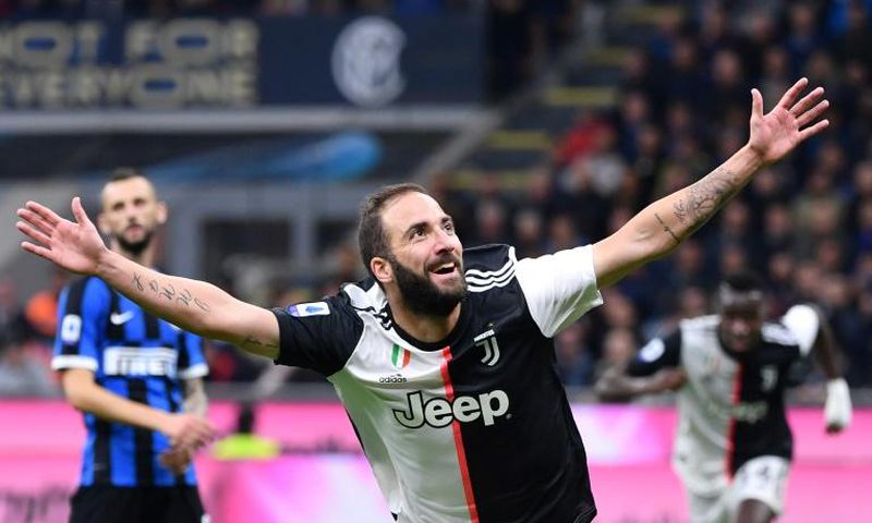 Juventus forward Gonzalo Higuain scored the winner against Inter Milan