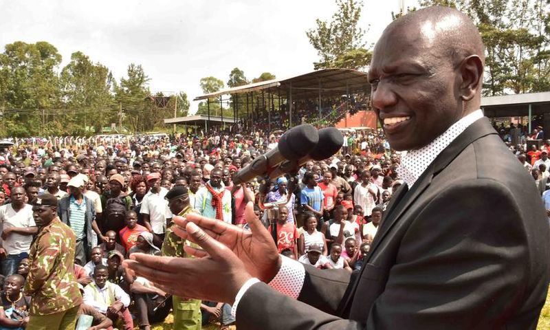 DP Ruto addressing the public in Vihiga County on Friday