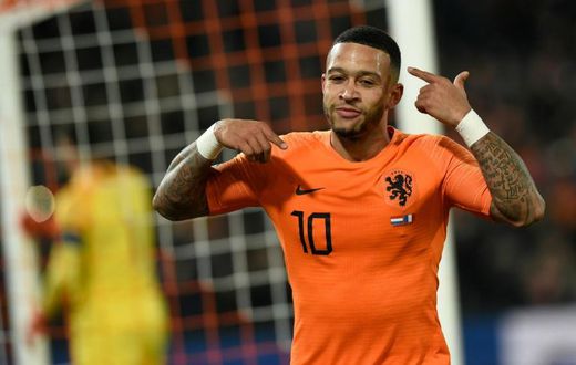 Netherlands forward Memphis Depay scored twice against Northern Ireland