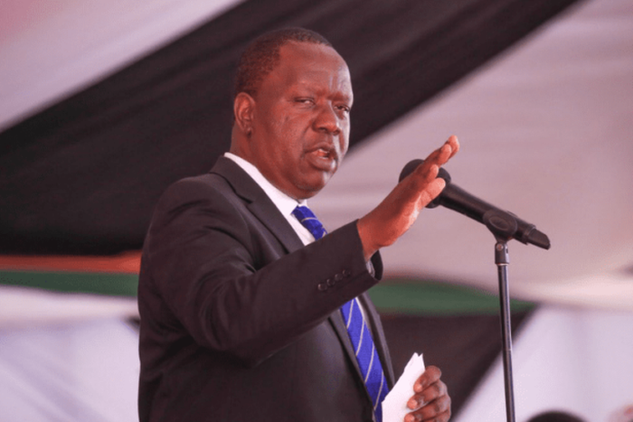 File image of CS Dr Fred Matiang'i