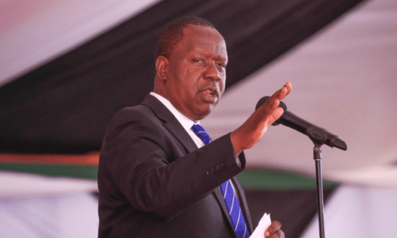 File image of CS Dr Fred Matiang'i