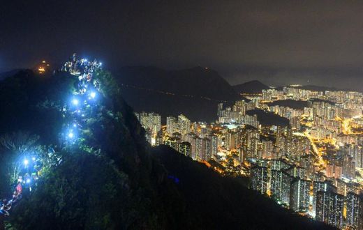 Protesters are planning to hold another light show on Lion's Rock and other peaks