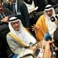 Saudi Arabia's ousted energy minister Khaled al-Falih (R) with his then-deputy oil minister Prince Abdulaziz bin Salman bin Abdulaziz at the Organization of the Petroleum Exporting Countries (OPEC) headquartes in July 2019 in Vienna