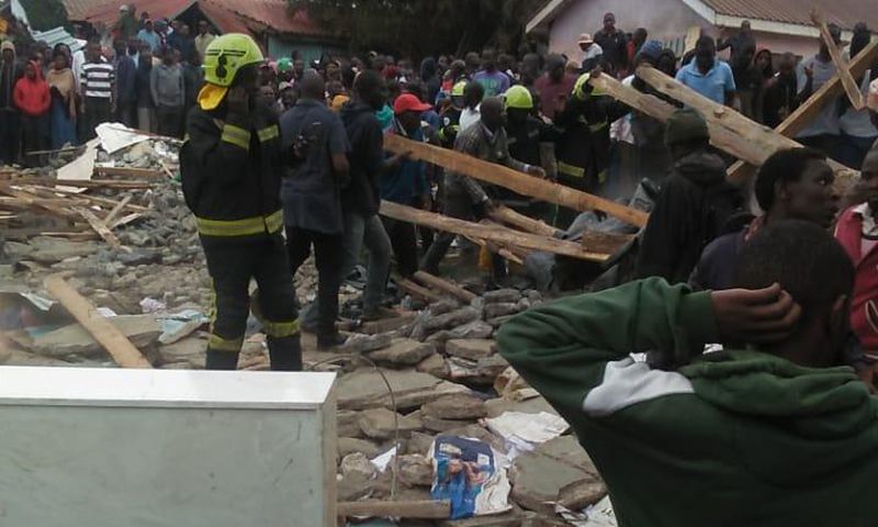 Pupils reported dead, scores seriously injured as Precious Talent School building collapses in Dagoretti along Ngong Road