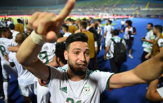 Ramy Bensebaini was part of the Algerian team at the Africa Cup of Nations