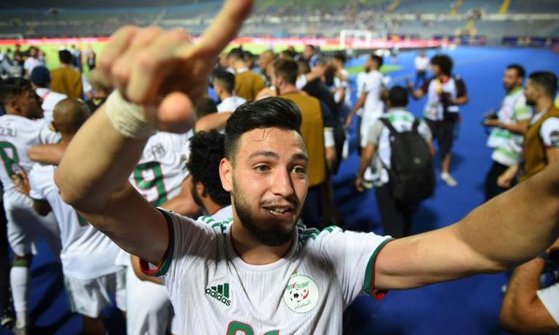 Ramy Bensebaini was part of the Algerian team at the Africa Cup of Nations