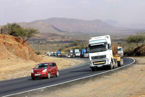 Vehicles along Mombasa Road. Kiambu MP Jude Njomo proposes increase of highway speed limit from 110km/h to 130km/h on major highways and super highways