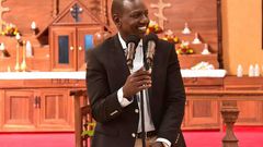File image of DP Ruto in church
