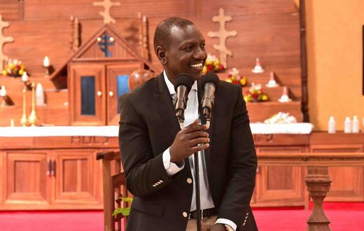 File image of DP Ruto in church