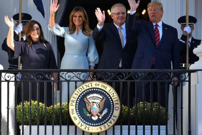 US President Donald Trump, Australian Prime Minister Scott Morrison and their wives meet for a lavish White House visit