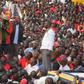 Uasin Gishu Governor Jackson Mandago (left), Nandi Hills MP Alfred Keter and his Kapsaret counterpart Oscar Sudi during a campaign in Eldoret town on April 19, 2017.