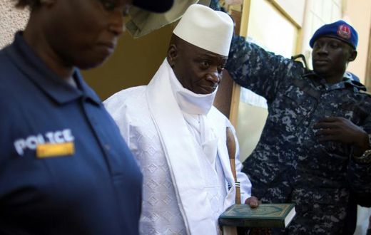 Yahya Jammeh, pictured in December 2016, ruled the tiny West African country of The Gambia for 22 years