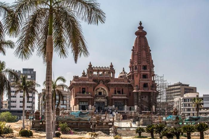 The 20th century palace was built in a style reminiscent of the Cambodian Hindu temple Angkor Wat