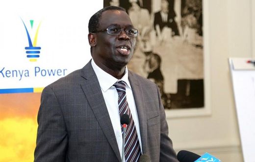 Acting Kenya Power MD & CEO Eng Jared Othieno at a past media briefing event. (Kenya Power)