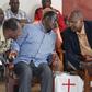 Jubilee Sec-Gen Raphael Tuju (L) AU Envoy Raila Odinga and Muhoho Kenyatta