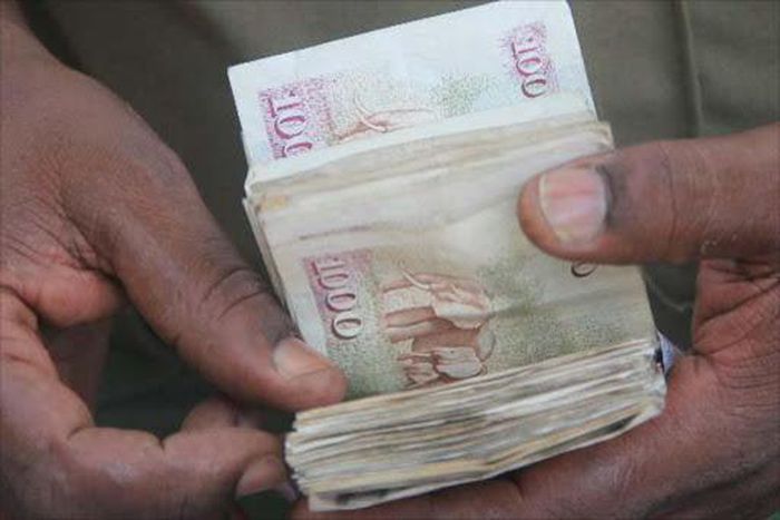 File Image of A bundle of Ksh1,000 notes