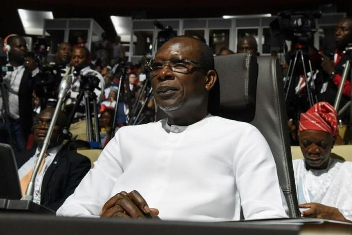 Benin's president has announced a national "dialogue" with opposition parties; President Patrice Talon is pictured July 7, 2019