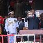 Preident Uhuru Kenyatta with CBK Governor Patrick Njoroge during the launch of new bank notes in Narok