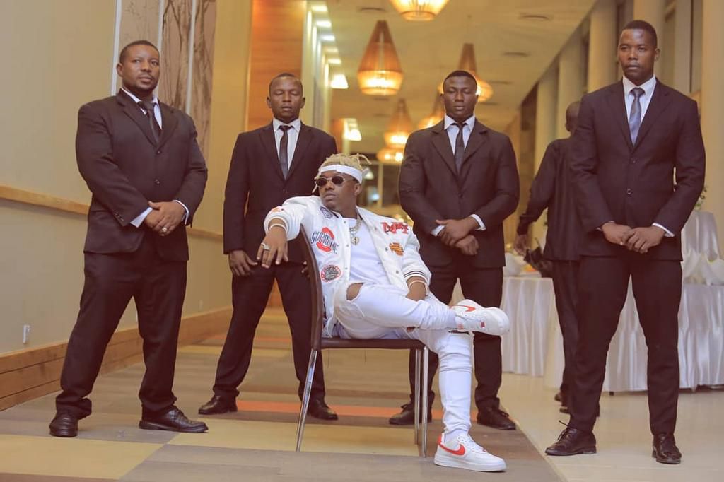 Rayvanny with his Bodyguards