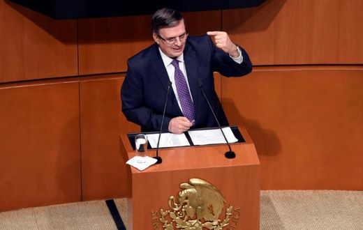 Mexican Foreign Minister Marcelo Ebrard, pictured on June 14, 2019, assured Congress he had not agreed to Trump's demand for a "safe third country agreement"