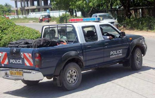 A police vehicle on patrol