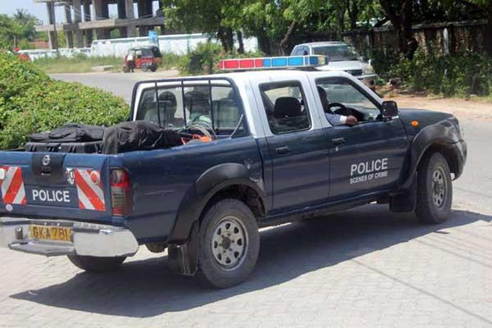 A police vehicle on patrol