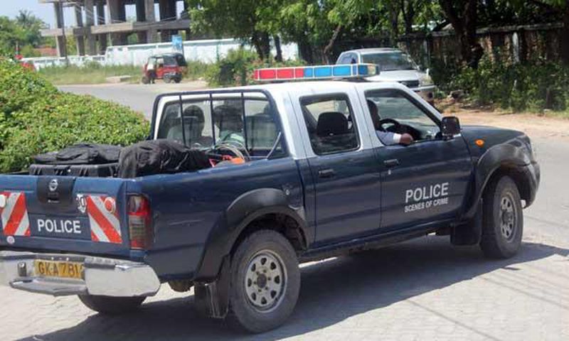 A police vehicle on patrol