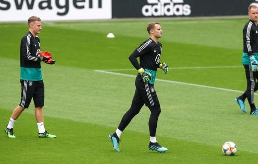 A war of words has broken out between two of Germany's goalkeepers, Manuel Neuer (centre) and Marc-Andre Ter Stegen (right)