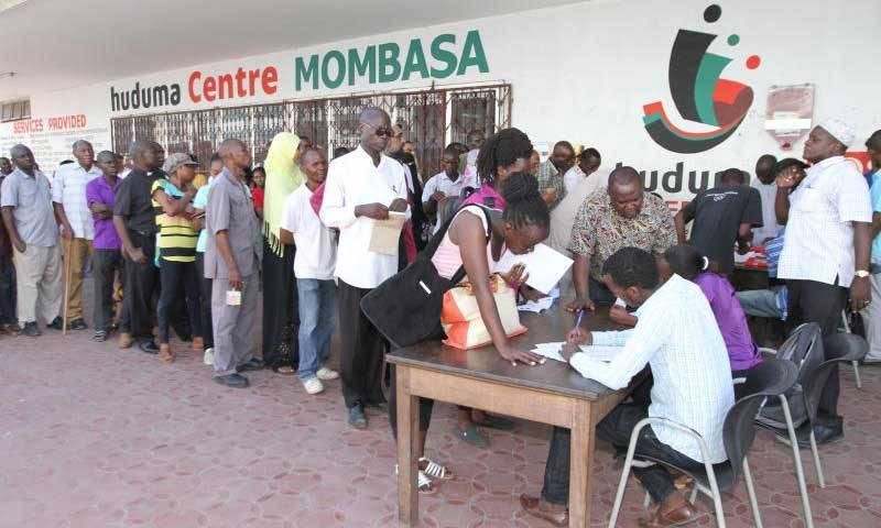 Kenyans registering for Huduma Namba