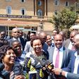 Governor Anne Waiguru outside the Supreme Court/ courtesy