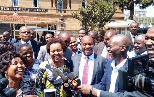 Governor Anne Waiguru outside the Supreme Court/ courtesy