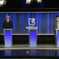 Afghan presidential candidates Abdullah Abdullah (left) and Gulbuddin Hekmatyar take part in a presidential debate at Tolo News TV station in Kabul. Current President Ashraf Ghani faced derision when he declined to particpate