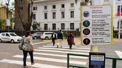 Digital zebra crossing near City Hall, Nairobi