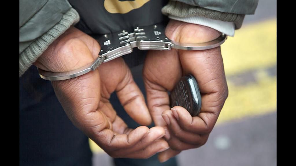 A man in handcuffs