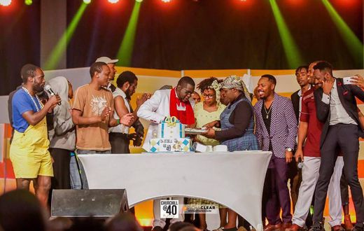 File image of comedians on Churchill show when the Churchill celebrated his 40th birthday